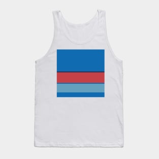 A magnificent melt of Space Cadet, Reddish, Nice Blue and Cerulean Frost stripes. Tank Top